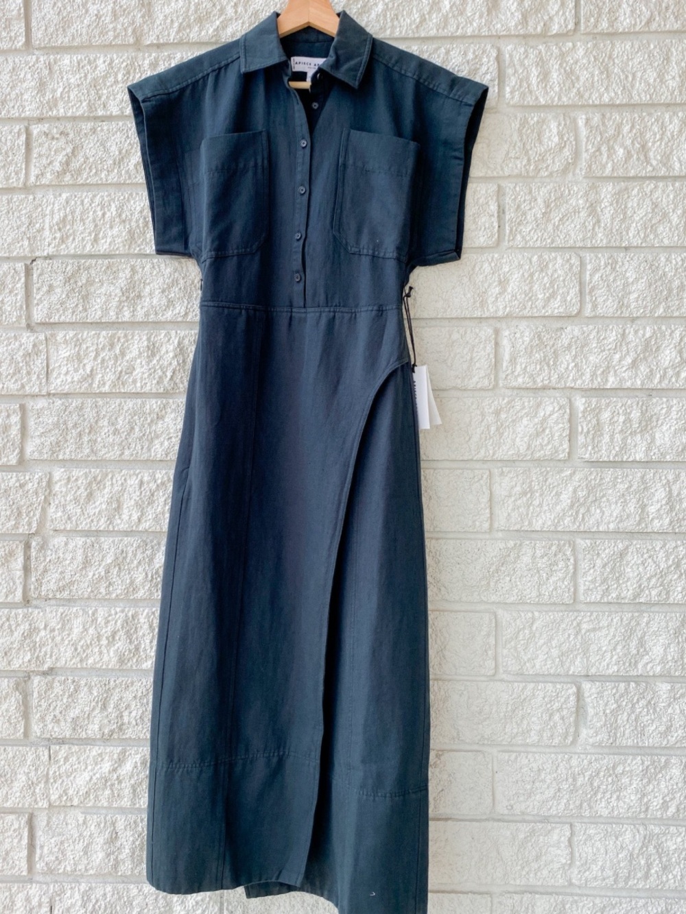 Apiece Apart YELENA WRAP DRESS FOREST RIVER- size 6, NWOT - Picture 2 of 8